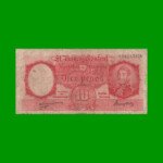 MONEDA NACIONAL $10,00, BOT 1937, AÑO 1949, ESTADO BUENO.-