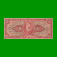 BILLETE DE BRASIL 100 CRUZEIROS, PICK 180, AÑO 1963, ESTADO BUENO.-