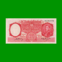 MONEDA NACIONAL $10,00, BOT 1939, AÑO 1950, ESTADO EXCELENTE.-