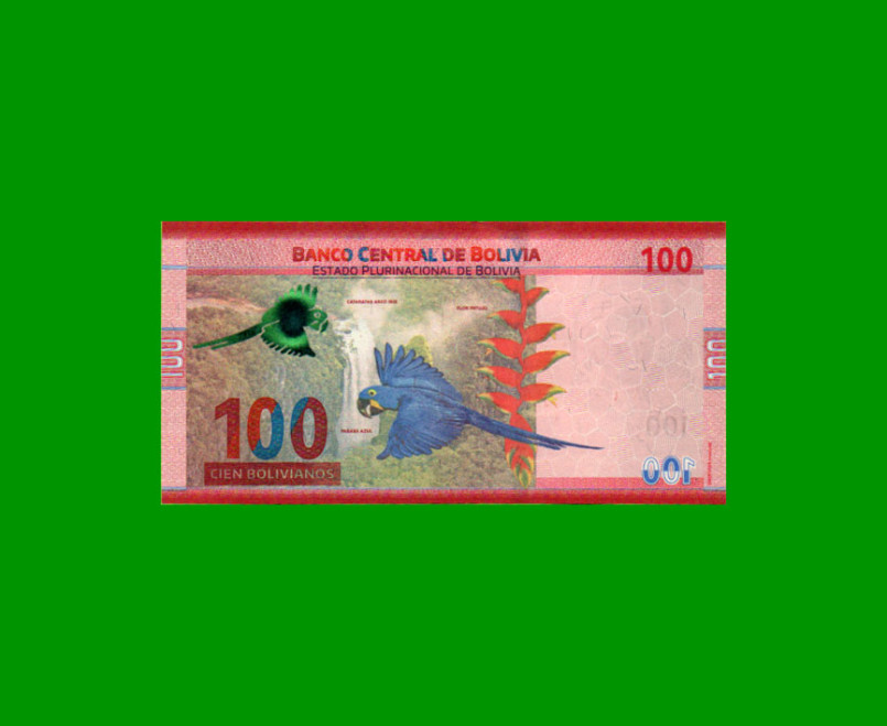 BILLETE DE BOLIVIA 100 BOLIVIANOS, PICK NEW, AÑO 1986 (2018), ESTADO SIN CIRCULAR.- - Imagen 2