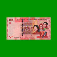 BILLETE DE BOLIVIA 100 BOLIVIANOS, PICK NEW, AÑO 1986 (2018), ESTADO SIN CIRCULAR.-