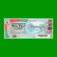 BONO MUNICIPALIDAD DE BELL VILLE $30,00, AÑO 2010/2011, ESTADO SIN CIRCULAR.-