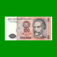 BILLETE DE PERU 100 INTIS, PICK 133, AÑO 1987, ESTADO SIN CIRCULAR.-