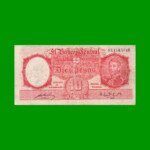 MONEDA NACIONAL $10,00, BOT 1940, AÑO 1950, ESTADO BUENO.-