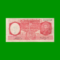 MONEDA NACIONAL $10,00, BOT 1940, AÑO 1950, ESTADO BUENO.-