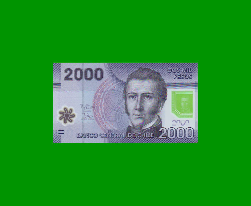 BILLETE DE CHILE $ 2.000,00, POLYMERO, PICK NEW, AÑO 2016, ESTADO SIN CIRCULAR.-