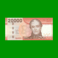 BILLETE DE CHILE $ 20.000,00, PICK NEW, AÑO 2017, ESTADO SIN CIRCULAR.-