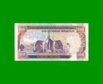 BILLETE DE KENYA 100 SHILINGI, PICK 27a, AÑO 1989, ESTADO EXCELENTE- .- - Imagen 2