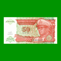 BILLETE DE ZAIRE 50 NUEVOS MAKUTA, PICK 51, AÑO 1993, ESTADO SIN CIRCULAR.-