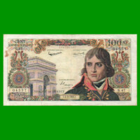 BILLETE DE FRANCIA 100 NUEVOS FRANCOS, PICK 144, AÑO 1960, ESTADO MUY BUENO.-