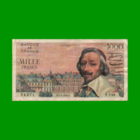 BILLETE DE FRANCIA 1.000 FRANCOS, PICK 134a, AÑO 1955, ESTADO MUY BUENO.-