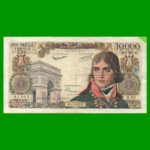 BILLETE DE FRANCIA 10.000 FRANCOS, PICK 136b, AÑO 1957, ESTADO MUY BUENO- .-