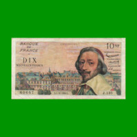 BILLETE DE FRANCIA 10 NUEVOS FRANCOS, PICK 142, AÑO 04/11/1960, ESTADO MUY BUENO.-