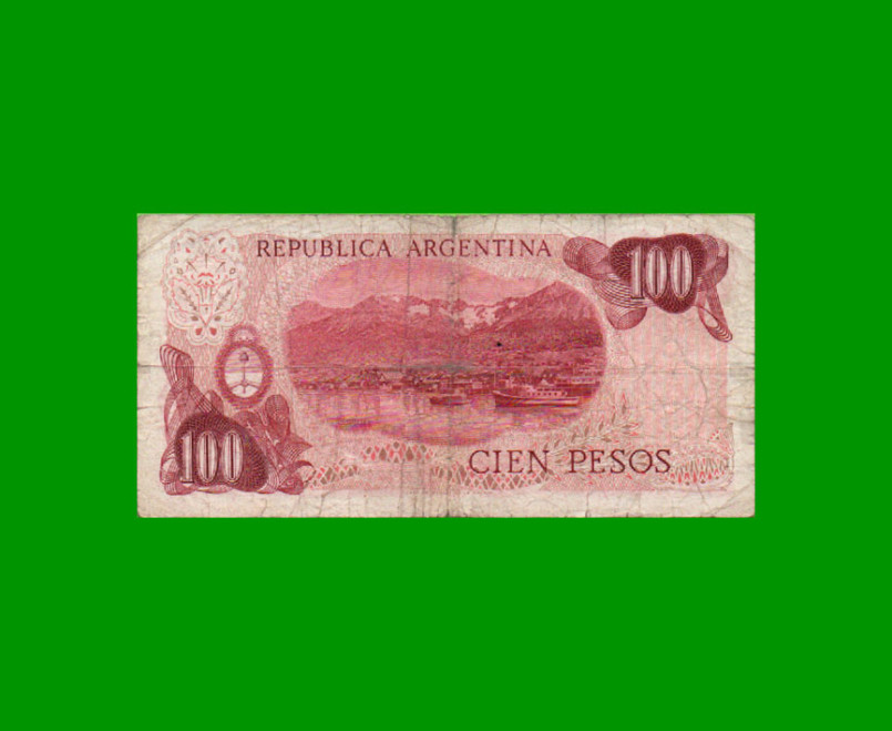 REPOSICION BILLETE PESOS LEY 18.188 $ 100,00, BOT 2406, ESTADO BUENO .- - Imagen 2