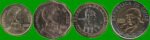 CHILE SET DE CUATRO MONEDAS 10, 50 Y 100, 500 (BIMETALICAS), AÑO 2016/ 2021, ESTADO NUEVAS.- - Imagen 2