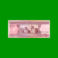 BILLETE DE AFGANISTAN 1 AFGHANIS, PICK 64, AÑO 2002, ESTADO SIN CIRCULAR.-