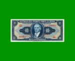 BILLETE DE BRASIL 10 CRUZEIROS, PICK 135, AÑO 1943, ESTADO SIN CIRCULAR.-