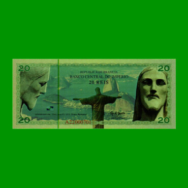 BILLETE DE BRASIL 20 REALES, FASCIMIL, POLYMERO, AÑO 2018, RIO DE JANEIRO, ESTADO SIN CIRCULAR.-