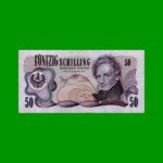 BILLETE DE AUSTRIA 50 SCHILLING, PICK 143, AÑO 1970, ESTADO MUY BUENO+ .-