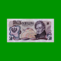 BILLETE DE AUSTRIA 50 SCHILLING, PICK 143, AÑO 1970, ESTADO MUY BUENO+ .-
