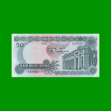 BILLETE DE VIETNAM DEL SUR 50 DONG, PICK 25, AÑO 1969, ESTADO SIN CIRCULAR.-