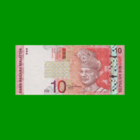 BILLETE DE MALASIA 10 RINGGIT, PICK 46, ESTADO EXCELENTE+ .-