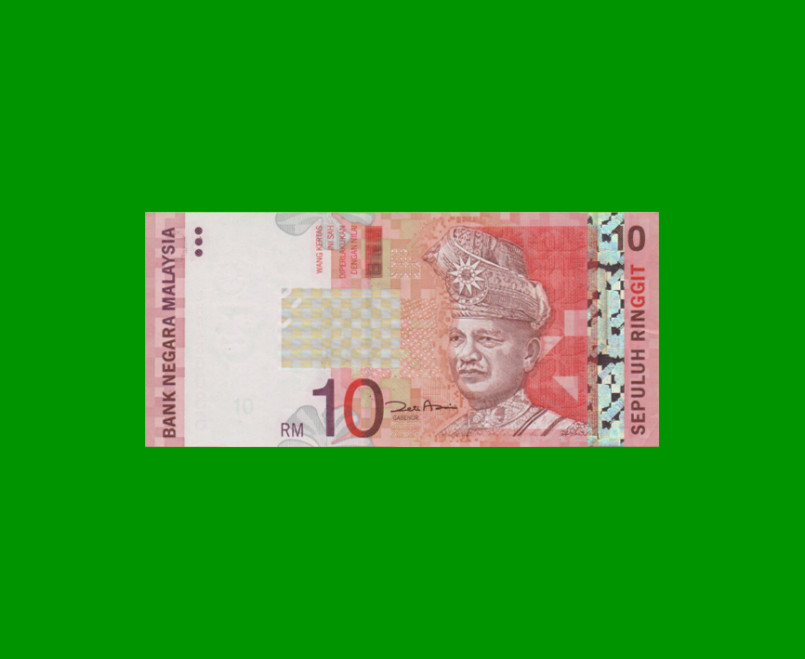 BILLETE DE MALASIA 10 RINGGIT, PICK 46, ESTADO EXCELENTE+ .-