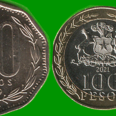 CHILE SET DE CUATRO MONEDAS 10, 50 Y 100, 500 (BIMETALICAS), AÑO 2016/ 2021, ESTADO NUEVAS.-