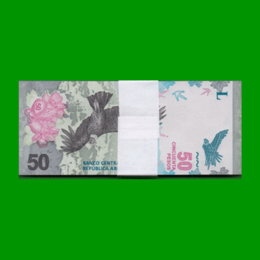 FAJO DE BILLETES PESOS 3er DISEÑO $50,00, BOT 5206a, PICK NEW, AÑO 2020, ESTADO SIN CIRCULAR.-