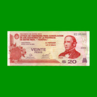 BONO DE ENTRE RIOS $ 20,00, EC 337, AÑO 27/12/2001, ESTADO MUY BUENO+ .-