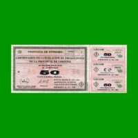BONO REPOSICION DE CORDOBA $ 50,00, FALSO, AÑO 1996, ESTADO BUENO.-