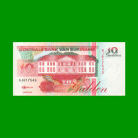 BILLETE DE SURINAM 10 GULDEN PICK 137b AÑO 1998 ESTADO SIN CIRCULAR.-