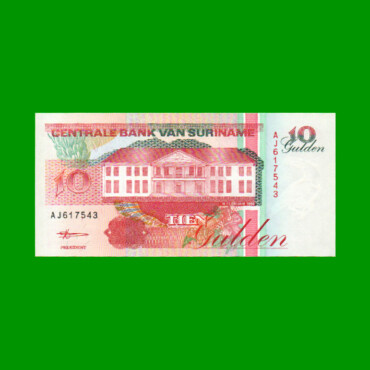 BILLETE DE SURINAM 10 GULDEN PICK 137b AÑO 1998 ESTADO SIN CIRCULAR.-