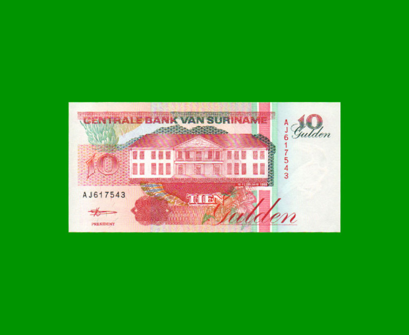 BILLETE DE SURINAM 10 GULDEN PICK 137b AÑO 1998 ESTADO SIN CIRCULAR.-