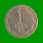 MONEDA DE CHILE 1 PESO,  AÑO 1975, ESTADO USADA.-