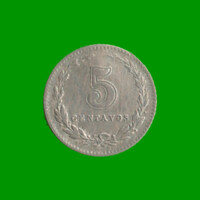 MONEDA DE ARGENTINA, M$N 2DA CIRCULACION, 0,05 CTVOS, AÑO 1918, ESTADO USADA.-