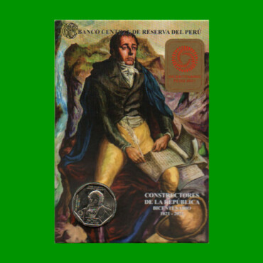 PERU, MONEDA EN BLISTER, 1 SOL, JOSE FAUSTINO SANCHEZ CARRION, CONMEMORATIVA, AÑO 2022, ESTADO NUEVA.-