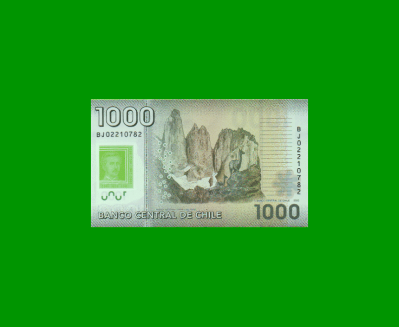 BILLETE DE CHILE $ 1.000,00, POLYMERO, PICK NEW, AÑO 2020, ESTADO SIN CIRCULAR.- - Imagen 2