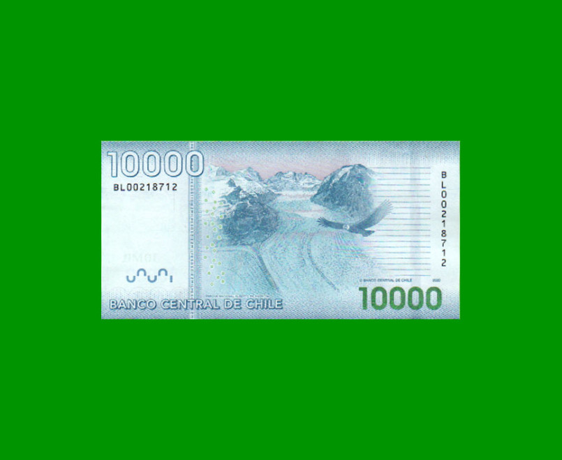 BILLETE DE CHILE $ 10.000,00, PICK NEW, AÑO 2020, ESTADO SIN CIRCULAR.- - Imagen 2