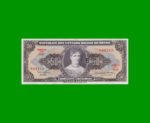 BILLETE DE BRASIL 50 CRUZEIROS RESELLADO 5 CTVOS, PICK 184a, AÑO 1966, ESTADO EXCELENTE.-