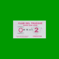 BONO TRUEQUE NODO SAN JOSE, RED SOLIDARIA, 2 CREDITOS, MG 971, ESTADO EXCELENTE+ .-