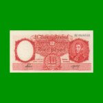 MONEDA NACIONAL $10,00, BOT 1948, AÑO 1955, ESTADO EXCELENTE.-