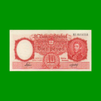 MONEDA NACIONAL $10,00, BOT 1948, AÑO 1955, ESTADO EXCELENTE.-