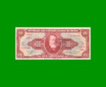 BILLETE DE BRASIL 100 CRUZEIROS RESELLADO 10 CTVOS, PICK 185b, AÑO 1967, ESTADO EXCELENTE- .-