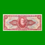 BILLETE DE BRASIL 100 CRUZEIROS RESELLADO 10 CTVOS, PICK 185b, AÑO 1967, ESTADO EXCELENTE- .-