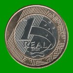 MONEDA DE BRASIL 1 REAL BIMETALICA, AÑO 2020, ESTADO NUEVA.-