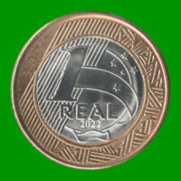 MONEDA DE BRASIL 1 REAL BIMETALICA, AÑO 2022, ESTADO NUEVA.-