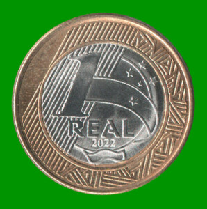 MONEDA DE BRASIL 1 REAL BIMETALICA, AÑO 2022, ESTADO NUEVA.-