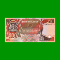 BILLETE DE UGANDA 200 SHILLINGS, PICK 32b, AÑO 1991, ESTADO SIN CIRCULAR.-