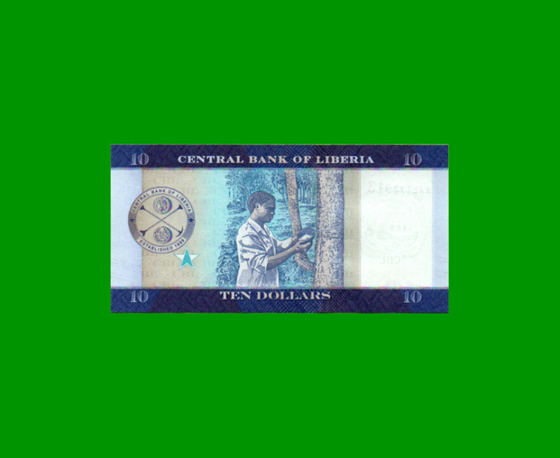 BILLETE DE LIBERIA 10 DOLARES, PICK 32, AÑO 2016, ESTADO SIN CIRCULAR.- - Imagen 2